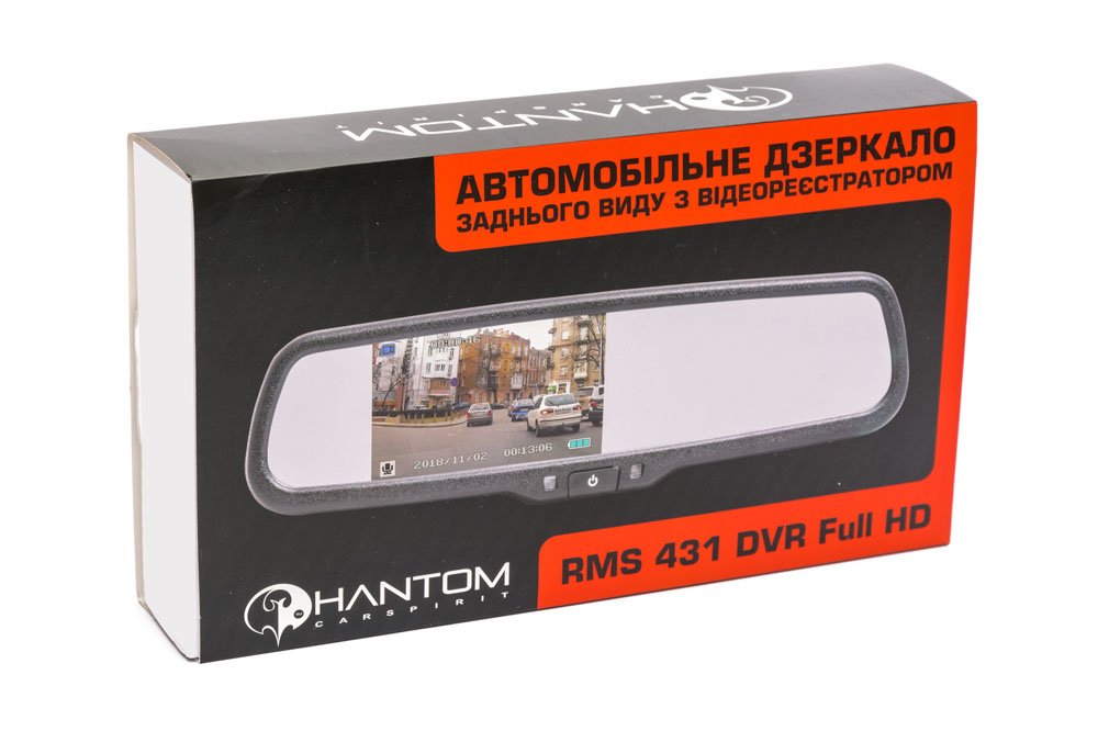 Штатное зеркало с видеорегистратором PHANTOM RMS-431 DVR Full HD