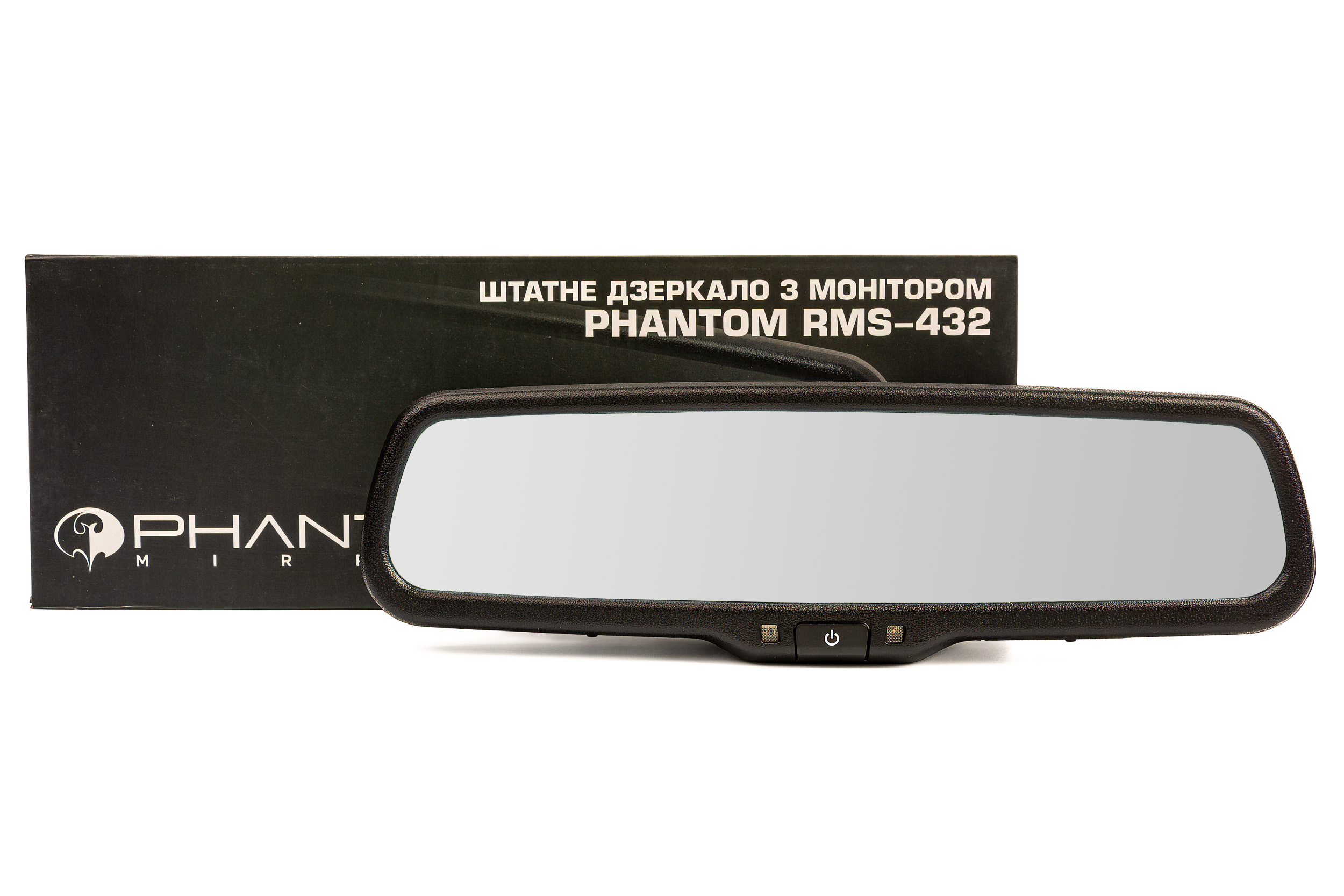 Штатне дзеркало з монітором PHANTOM RMS-432 1 Штатне дзеркало з монітором PHANTOM RMS-432