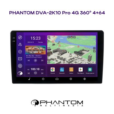 Автомобільна магнітола PHANTOM DVA-2K10 Pro 4G 360° 4+64