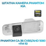 Штатна відеокамера заднього огляду PHANTOM CA-36 CVBS/AHD 1080+FM-10 (Hyundai/Kia)