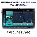 Android магнітола PHANTOM SMART S1 QLED9 4/64 VW UNIVERSAL